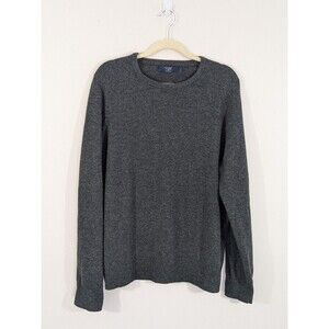 J.Crew Sweater Mens XL Gray Marled 100% Lambswool Crewneck Knit Pullover